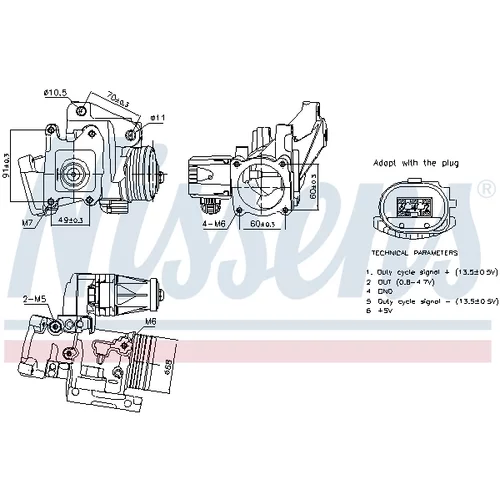 EGR ventil NISSENS 98387