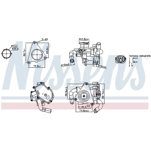 EGR ventil 98404 /NISSENS/ - obr. 4