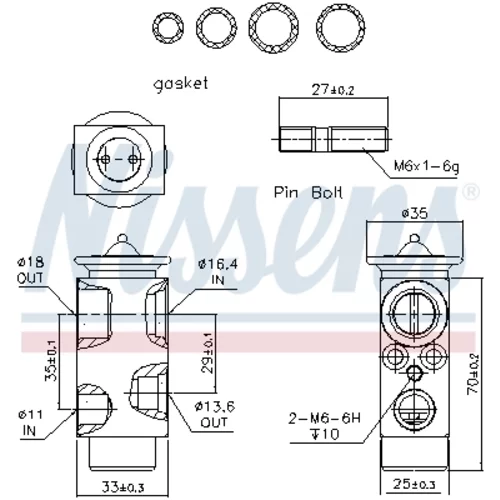 Expanzný ventil klimatizácie NISSENS 999235 - obr. 5
