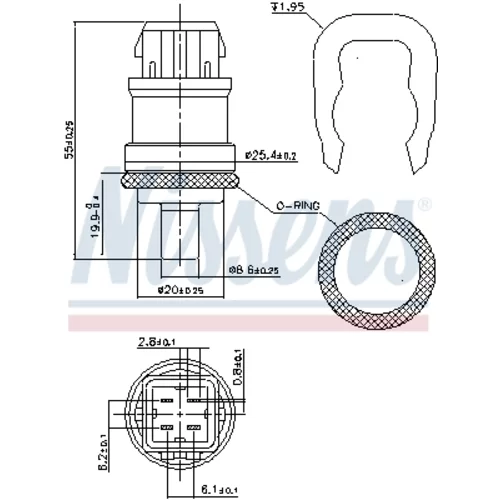 Snímač teploty chladiacej kvapaliny NISSENS 207061 - obr. 5