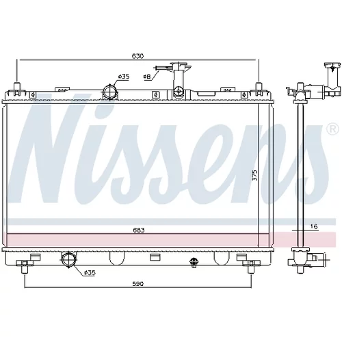 Chladič motora NISSENS 606146 - obr. 5