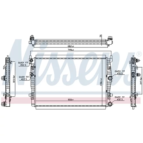 Chladič motora NISSENS 606267 - obr. 4