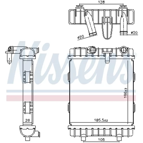 Chladič motora NISSENS 606641 - obr. 4