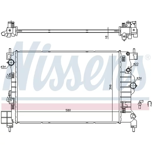 Chladič motora 61697 /NISSENS/ - obr. 4