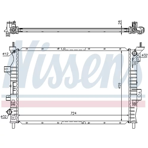 Chladič motora NISSENS 62357 - obr. 5