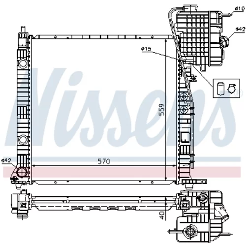 Chladič motora NISSENS 62559A - obr. 7