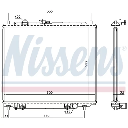 Chladič motora NISSENS 62802 - obr. 5