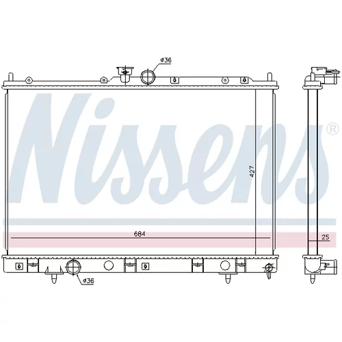 Chladič motora NISSENS 628972 - obr. 5