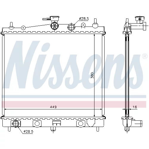 Chladič motora NISSENS 62902A - obr. 5