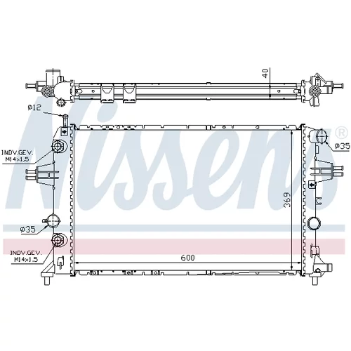 Chladič motora NISSENS 63003A - obr. 5