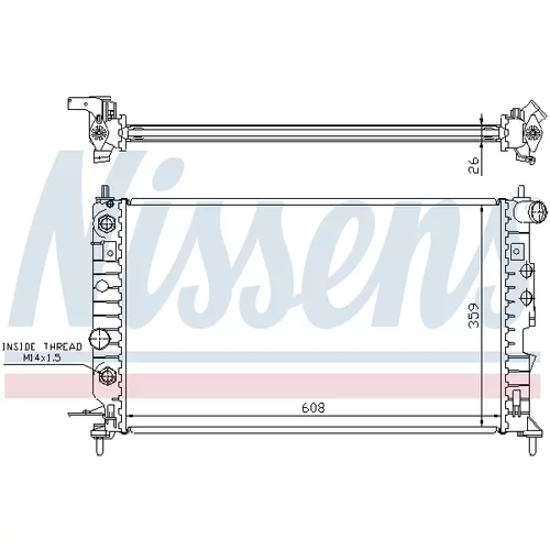 Chladič motora 630771 /NISSENS/ - obr. 4