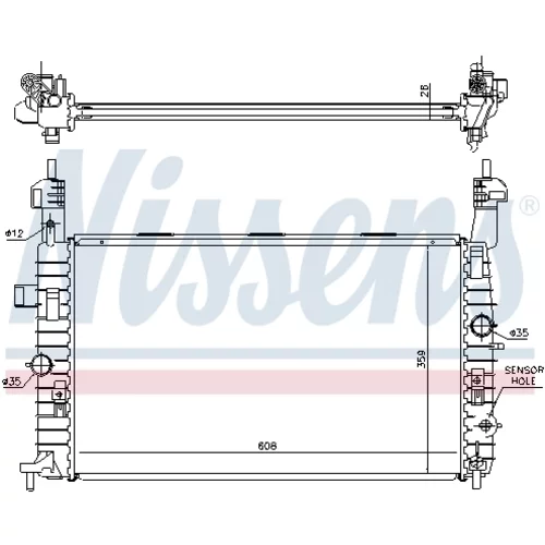 Chladič motora 63096 /NISSENS/ - obr. 5