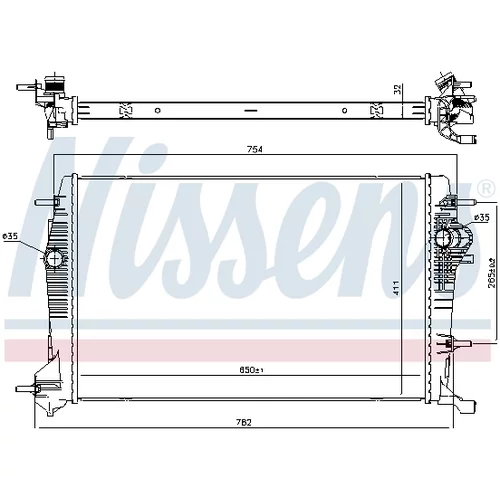 Chladič motora NISSENS 637648 - obr. 4