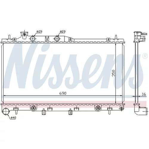 Chladič motora NISSENS 64115 - obr. 5