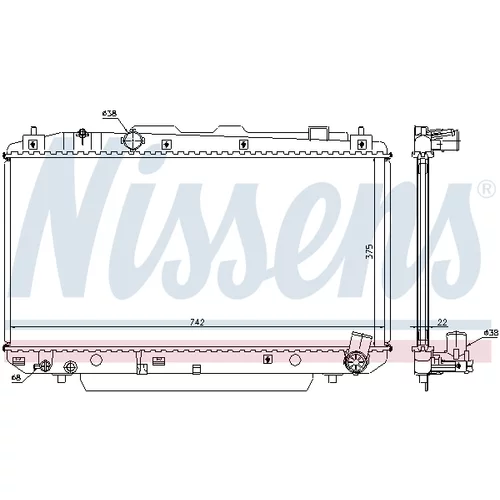 Chladič motora NISSENS 64638A - obr. 5