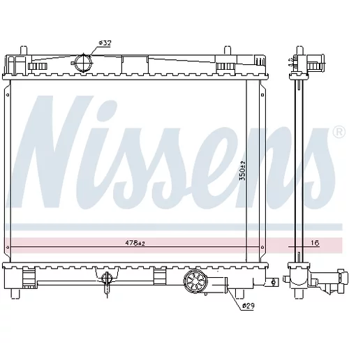 Chladič motora 646859 /NISSENS/ - obr. 5