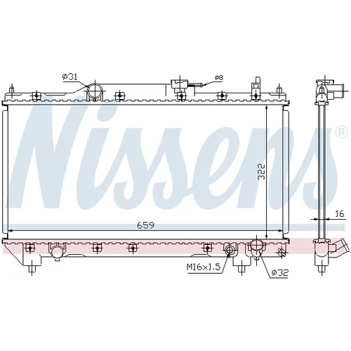 Chladič motora NISSENS 64783A - obr. 4