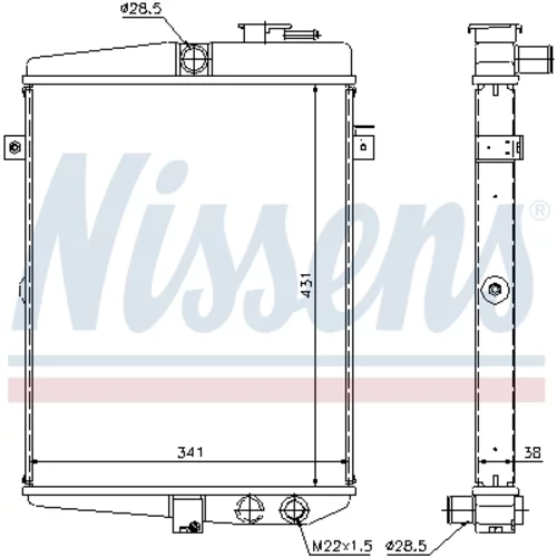 Chladič motora NISSENS 65081 - obr. 4