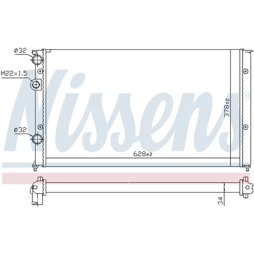 Chladič motora 652451 /NISSENS/ - obr. 4