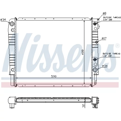 Chladič motora 65542A /NISSENS/ - obr. 8