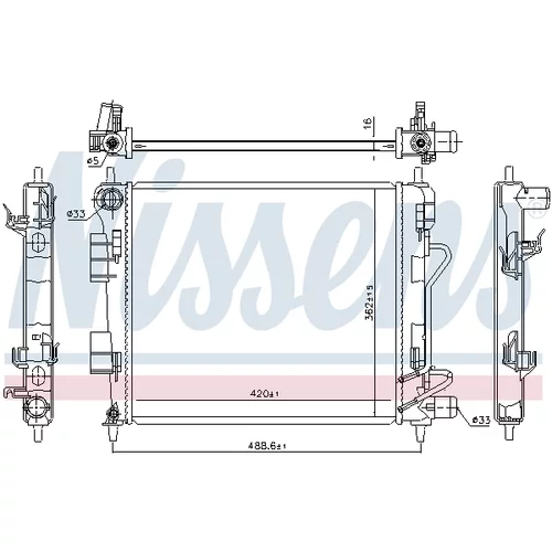 Chladič motora NISSENS 675025 - obr. 4