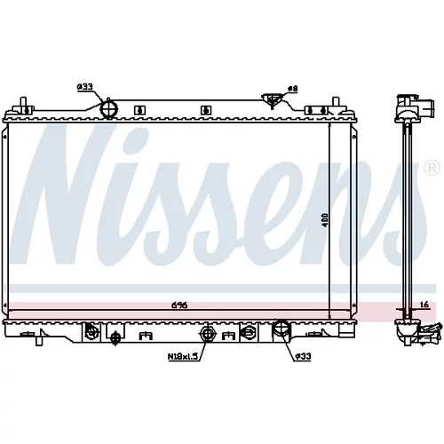 Chladič motora NISSENS 68104 - obr. 4