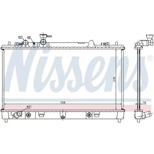 Chladič motora 68508 /NISSENS/ - obr. 5