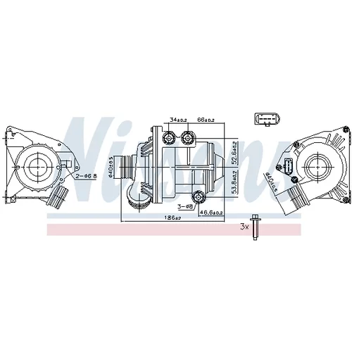 Vodné čerpadlo, chladenie motora NISSENS 831087