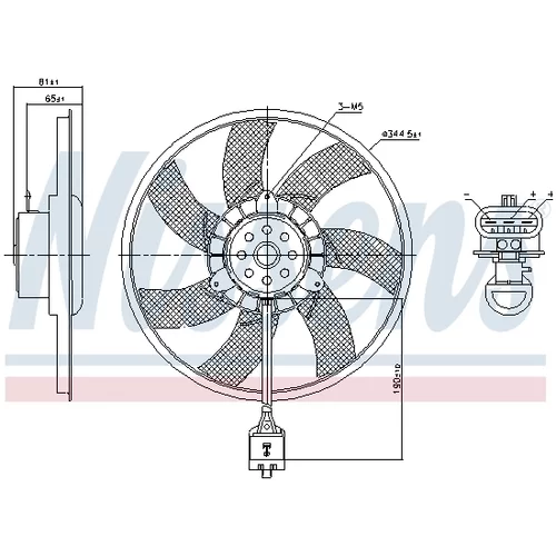 Ventilátor chladenia motora NISSENS 850061 - obr. 5