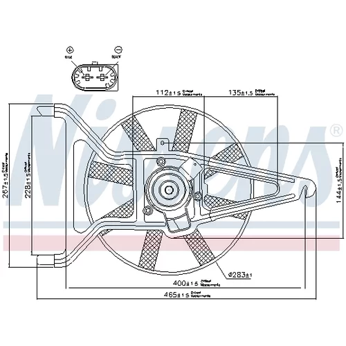 Ventilátor chladenia motora NISSENS 85041 - obr. 5