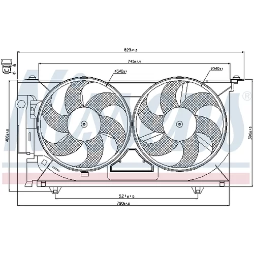 Ventilátor chladenia motora NISSENS 85074 - obr. 5