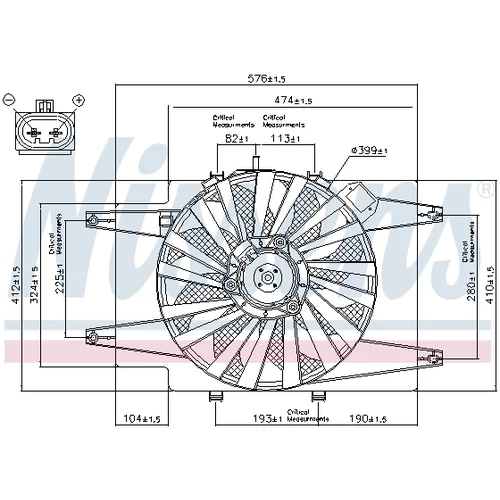 Ventilátor chladenia motora NISSENS 85103 - obr. 5