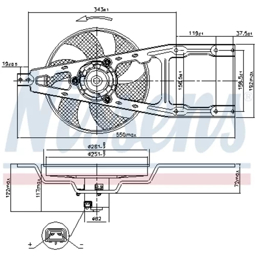 Ventilátor chladenia motora NISSENS 85134 - obr. 5