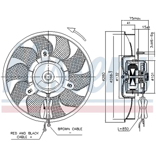 Ventilátor chladenia motora NISSENS 85548 - obr. 4