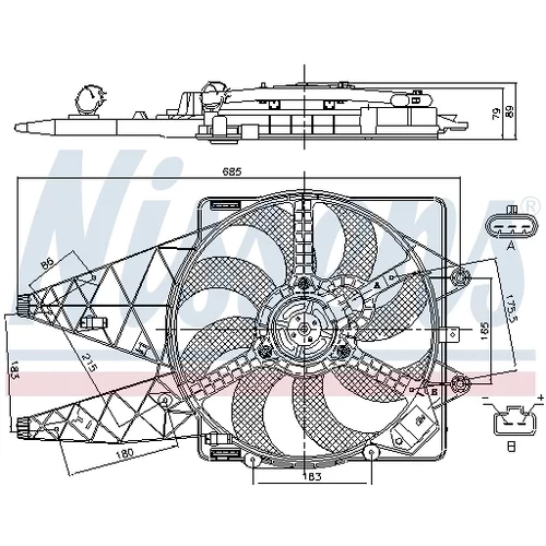 Ventilátor chladenia motora NISSENS 85569 - obr. 5