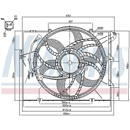 Ventilátor chladenia motora NISSENS 85634 - obr. 5