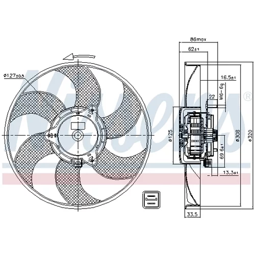 Ventilátor chladenia motora NISSENS 85705 - obr. 5