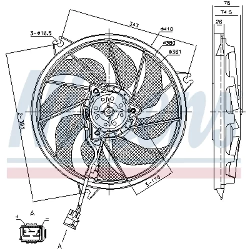 Ventilátor chladenia motora NISSENS 85787 - obr. 5