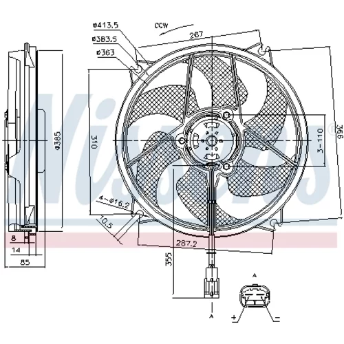 Ventilátor chladenia motora 85788 /NISSENS/ - obr. 5