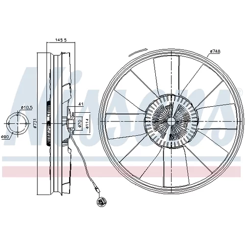 Spojka ventilátora chladenia NISSENS 86060 - obr. 5