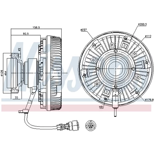 Spojka ventilátora chladenia NISSENS 86062 - obr. 5