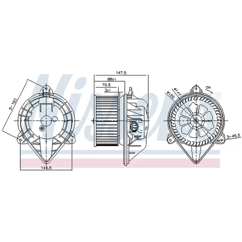 Vnútorný ventilátor NISSENS 87024 - obr. 5