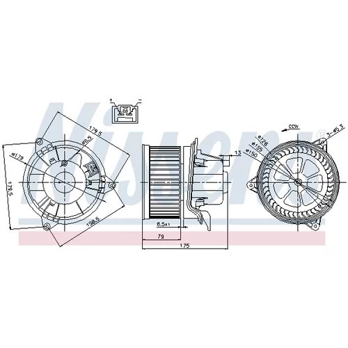 Vnútorný ventilátor NISSENS 87027 - obr. 5