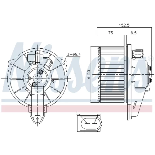 Vnútorný ventilátor NISSENS 87221 - obr. 4