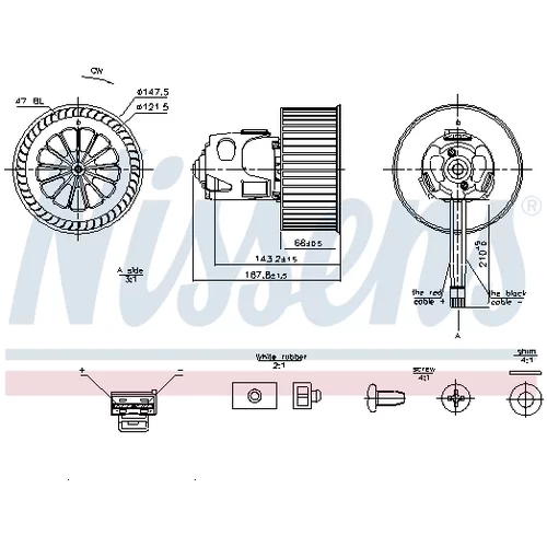 Vnútorný ventilátor NISSENS 87240 - obr. 5