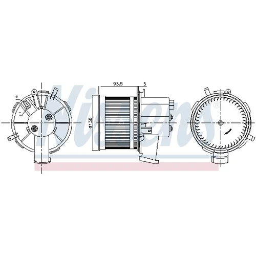 Vnútorný ventilátor NISSENS 87303 - obr. 5