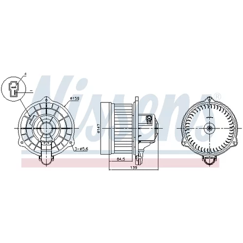 Vnútorný ventilátor NISSENS 87390 - obr. 5