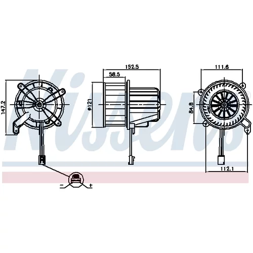 Vnútorný ventilátor NISSENS 87621