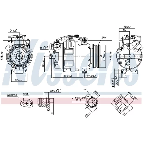 Kompresor klimatizácie 890068 /NISSENS/ - obr. 5