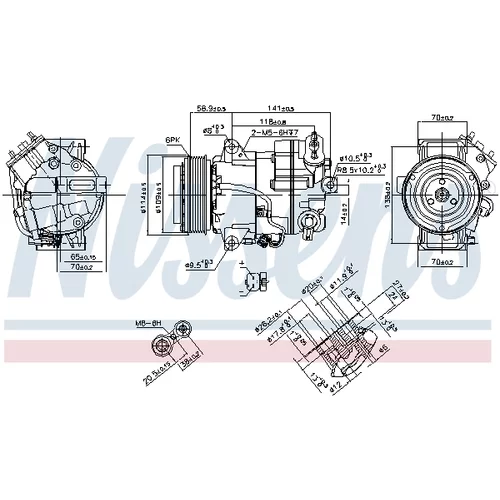 Kompresor klimatizácie 890267 /NISSENS/ - obr. 6